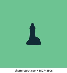 Lighthouse icon silhouette vector illustration

