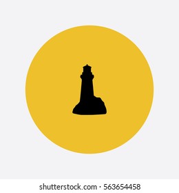 Lighthouse icon silhouette vector illustration