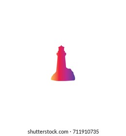 Lighthouse icon silhouette vector illustration