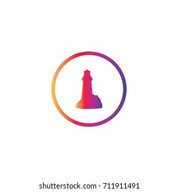 Lighthouse icon silhouette vector illustration