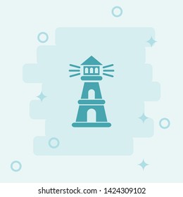 Lighthouse Icon. Simple icon, blue colored icon illustration. 