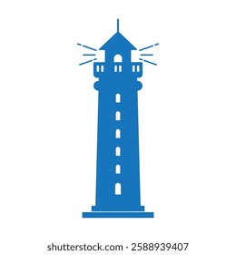 Lighthouse icon. Simple lighthouse building vector illustration.