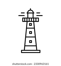 lighthouse icon simple design in white background