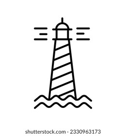 lighthouse icon simple design in white background