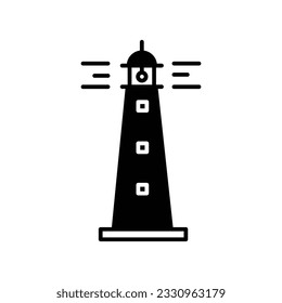 lighthouse icon simple design in white background