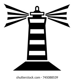 Lighthouse icon. Simple illustration of lighthouse vector icon for web