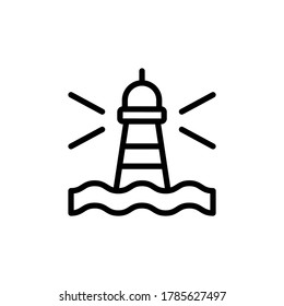 Lighthouse icon. Simple line, outline vector elements of pirate icons for ui and ux, website or mobile application
