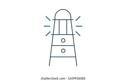 Lighthouse icon simple style vector image