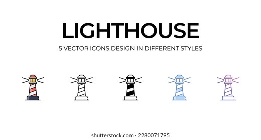 Lighthouse icon. Suitable for Web Page, Mobile App, UI, UX and GUI design.