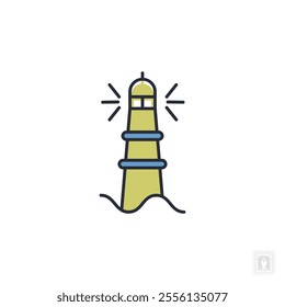 lighthouse icon. lighthouse Symbol sign for mobile concept and web design. Vector icon, Logo illustration, Vector graphics