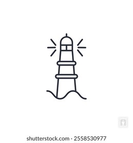 lighthouse icon. lighthouse Symbol sign for mobile concept and web design. Vector icon, Logo illustration, Vector graphics