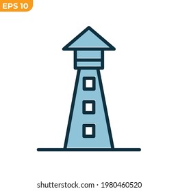 lighthouse icon symbol template for graphic and web design collection logo vector illustration