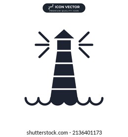 lighthouse icon symbol template for graphic and web design collection logo vector illustration