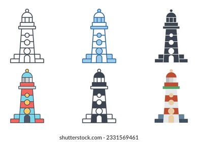 Lighthouse icon symbol template for graphic and web design collection logo vector illustration