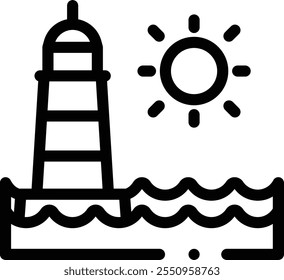 lighthouse icon. Thin Linear Style Design Isolated On White Background
