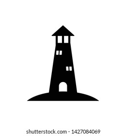Lighthouse icon in trendy flat style isolated on white background. Symbol for your web site design, logo, app, UI. Vector illustration, EPS