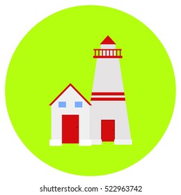 Lighthouse icon in trendy flat style isolated on grey background. Building symbol for your design, logo, UI. Vector illustration, EPS10.