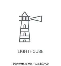 Lighthouse icon. Trendy Lighthouse logo concept on white background from Nautical collection. Suitable for use on web apps, mobile apps and print media.