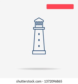 Lighthouse icon. Vector concept illustration for design.