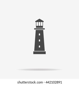 Lighthouse icon. Vector concept illustration for design.