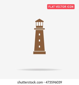 Lighthouse icon. Vector concept illustration for design.