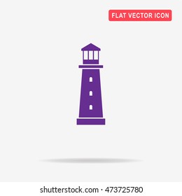 Lighthouse icon. Vector concept illustration for design.