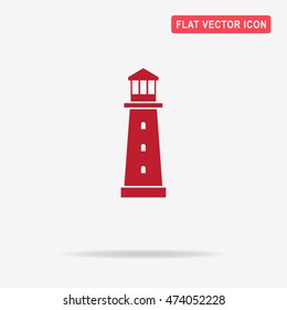 Lighthouse icon. Vector concept illustration for design.