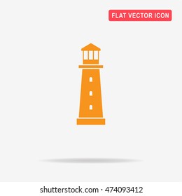 Lighthouse icon. Vector concept illustration for design.