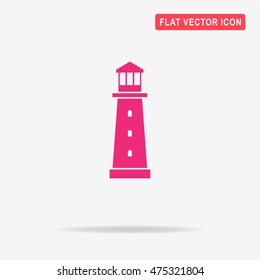 Lighthouse icon. Vector concept illustration for design.