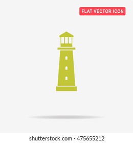 Lighthouse icon. Vector concept illustration for design.