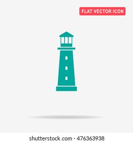Lighthouse icon. Vector concept illustration for design.