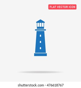 Lighthouse icon. Vector concept illustration for design.