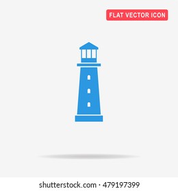 Lighthouse icon. Vector concept illustration for design.