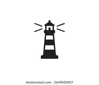 Lighthouse icon vector design art illustration