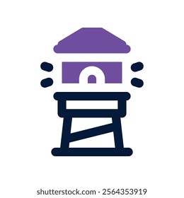 lighthouse icon. vector dual tone icon for your website, mobile, presentation, and logo design.
