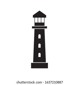 Lighthouse icon. Vector flat illustration concept for design.