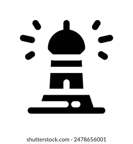 Leuchtturm-Symbol. Vektorgrafik-Glyphensymbol für Ihre Website, Ihr Handy, Ihre Präsentation und Ihr Logo-Design.
