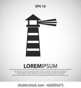 lighthouse icon. lighthouse vector illustration