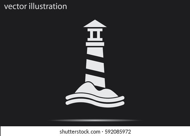 Lighthouse icon vector illustration.