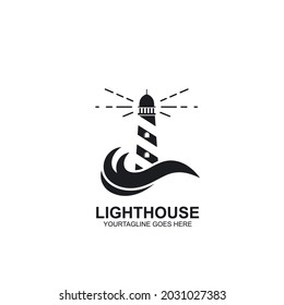 lighthouse icon vector illustration design concept template