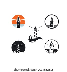 plantilla de diseño de ilustración de vector de icono de faro
