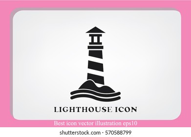 Lighthouse icon vector illustration EPS 10.