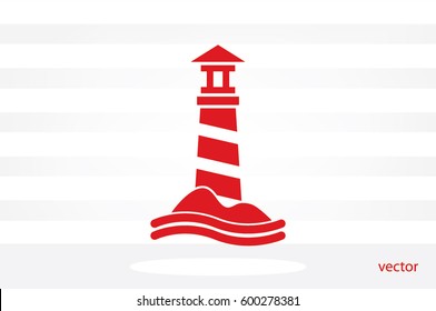Lighthouse icon vector illustration EPS 10.