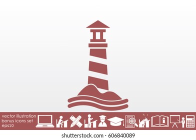 Lighthouse icon vector illustration EPS 10.