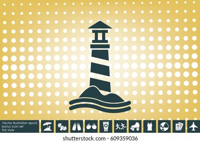 Lighthouse icon vector illustration EPS 10.