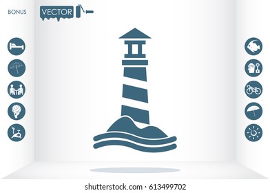 Lighthouse icon vector illustration EPS 10.