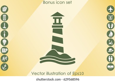 Lighthouse icon vector illustration EPS 10.