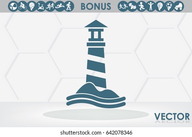 Lighthouse icon vector illustration EPS 10.