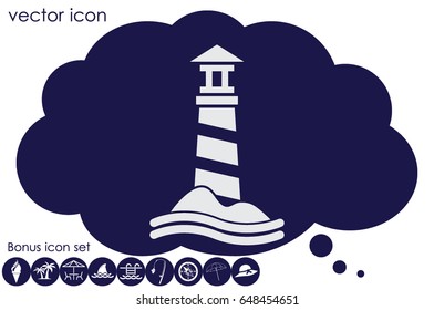 Lighthouse icon vector illustration EPS 10.