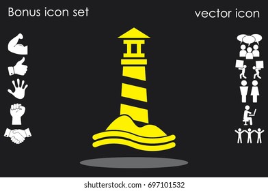 Lighthouse icon vector illustration EPS 10.